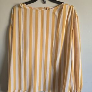 Elegant Yellow Striped Blouse